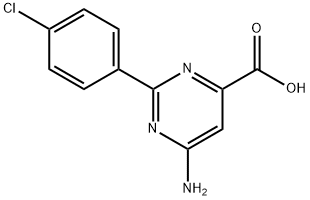 6-AMINO-2-(4-CHLORO-PHENYL)-PYRIMIDINE-4-CARBOXYLIC ACID Struktur