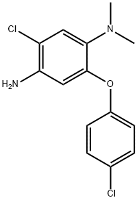 2-chloro-5-(4-chlorophenoxy)-4-dimethylaminoaniline Struktur