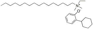 ethylhexadecyldimethylammonium 2-cyclohexylphenolate  Struktur