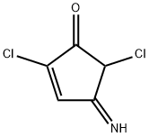 2-Cyclopenten-1-one,  2,5-dichloro-4-imino- Struktur