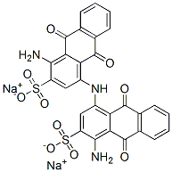 disodium 4,4'-iminobis[1-amino-9,10-dihydro-9,10-dioxoanthracene-2-sulphonate] Struktur