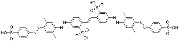 4,4'-bis[[2,5-dimethyl-4-[(4-sulphophenyl)azo]phenyl]azo]stilbene-2,2'-disulphonic acid Struktur