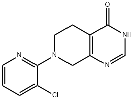 7-(3-Chloro-pyridin-2-yl)-5,6,7,8-tetrahydro-3Hpyrido[
3,4-d]pyrimidin-4-one Struktur