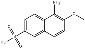 5-amino-6-methoxynaphthalene-2-sulphonic acid  Struktur