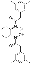 (R)-CBHA-DMDA,  (1R,2R)-N,Nμ-Dihydroxy-N,Nμ-bis(3,5-dimethyldiphenylacetyl)-cyclohexane-diamine,  N,Nμ-(1R,2R)-1,2-cyclohexanediylbis[α-(3,5-dimethylphenyl)-N-hydroxy-3,5-dimethyl-benzeneacetamide] Struktur