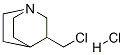 3-(chloromethyl)-1-azabicyclo[2.2.2]octane hydrochloride Struktur