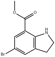 5-ブロモインドリン-7-カルボン酸メチル 化學(xué)構(gòu)造式