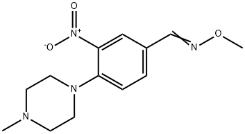 4-(4-methylpiperazino)-3-nitrobenzenecarbaldehyde O-methyloxime Struktur