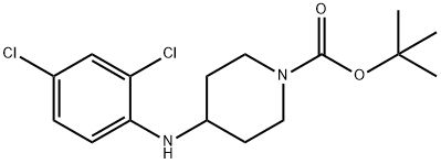 tert-butyl 4-(2,4-dichloroanilino)tetrahydro-1(2H)-pyridinecarboxylate Struktur