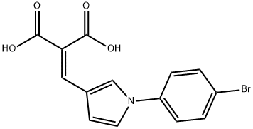 2-{[1-(4-bromophenyl)-1H-pyrrol-3-yl]methylene}malonic acid Struktur