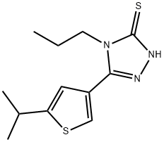 5-(5-ISOPROPYLTHIEN-3-YL)-4-PROPYL-4H-1,2,4-TRIAZOLE-3-THIOL Struktur