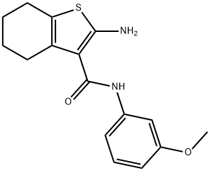 2-AMINO-N-(3-METHOXYPHENYL)-4,5,6,7-TETRAHYDRO-1-BENZOTHIOPHENE-3-CARBOXAMIDE Struktur