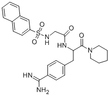 NA-(2-NAPHTHALENESULFONYLGLYCYL)-4-AMIDINO-D,L-PHENYLALANINEPIPERIDIDE Struktur