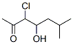 2-Heptanone,  3-chloro-4-hydroxy-6-methyl- Struktur