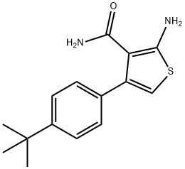 2-AMINO-4-(4-TERT-BUTYLPHENYL)THIOPHENE-3-CARBOXAMIDE Struktur