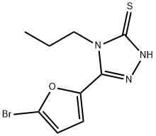 5-(5-BROMO-2-FURYL)-4-PROPYL-4H-1,2,4-TRIAZOLE-3-THIOL Struktur