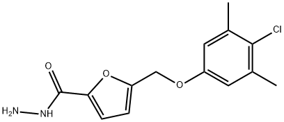 5-[(4-CHLORO-3,5-DIMETHYLPHENOXY)METHYL]-2-FUROHYDRAZIDE Struktur