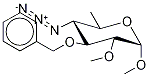 Methyl 4-Azido-4,6-dideoxy-2-O-methyl-3-O-benzyl-α-D-glucopyranoside Struktur