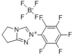 6,7-DIHYDRO-2-PENTAFLUOROPHENYL-5H-PYRROLO(2,1-C)-1,2,4-TRIAZOLIUM TETRAFLUOROBORATE, 97% Struktur