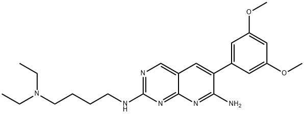 N2-[4-(DiethylaMino)butyl]-6-(3,5-diMethoxyphenyl)-pyrido[2,3-d]pyriMidine-2,7-diaMine Struktur