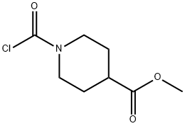 4-Piperidinecarboxylic acid, 1-(chlorocarbonyl)-, methyl ester (9CI) Struktur