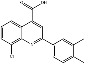 8-CHLORO-2-(3,4-DIMETHYLPHENYL)QUINOLINE-4-CARBOXYLIC ACID Struktur