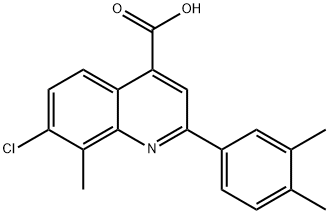 7-CHLORO-2-(3,4-DIMETHYLPHENYL)-8-METHYLQUINOLINE-4-CARBOXYLIC ACID Struktur