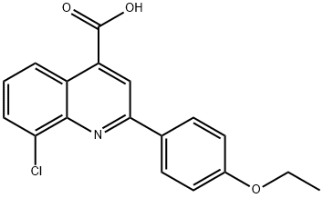 8-CHLORO-2-(4-ETHOXYPHENYL)QUINOLINE-4-CARBOXYLICACID Struktur