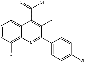 8-CHLORO-2-(4-CHLOROPHENYL)-3-METHYLQUINOLINE-4-CARBOXYLIC ACID Struktur