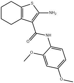 2-AMINO-N-(2,4-DIMETHOXYPHENYL)-4,5,6,7-TETRAHYDRO-1-BENZOTHIOPHENE-3-CARBOXAMIDE Struktur