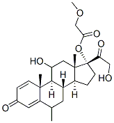 6-methylprednisolone 17-methoxyacetate Struktur