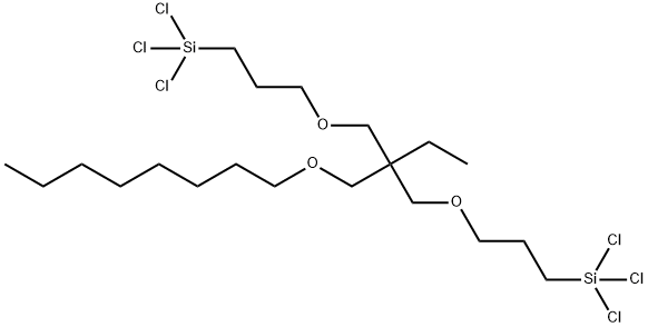 3,3-BIS(TRICHLOROSILYLPROPOXYMETHYL)-5-OXA-TRIDECANE ,95% Struktur