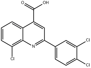 8-CHLORO-2-(3,4-DICHLOROPHENYL)QUINOLINE-4-CARBOXYLIC ACID Struktur