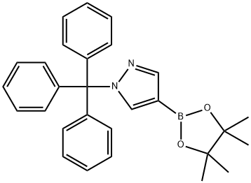 4-(4,4,5,5-Tetramethyl-[1,3,2]dioxaborolan-2-yl)-1-trityl-1H-pyrazole Struktur