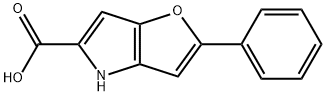 2-phenyl-4H-furo[3,2-b]pyrrole-5-carboxylic acid Struktur