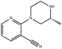 2-[(3R)-3-methylpiperazin-1-yl]nicotinonitrile Struktur