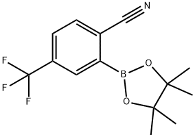 2-(4,4,5,5-TetraMethyl-1,3,2-dioxaborolan-2-yl)-4-(trifluoroMethyl)benzonitrile Struktur