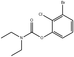 3-BROMO-2-CHLOROPHENYL N,N-DIETHYLCARBAMATE Struktur