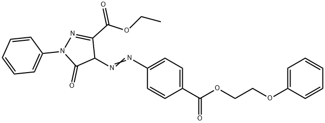 ethyl 4,5-dihydro-5-oxo-4-[[4-[(2-phenoxyethoxy)carbonyl]phenyl]azo]-1-phenyl-1H-pyrazole-3-carboxylate Struktur