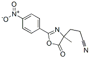 4-Oxazolepropanenitrile,  4,5-dihydro-4-methyl-2-(4-nitrophenyl)-5-oxo- Struktur