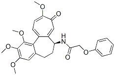 2-Phenoxy-N-[(S)-5,6,7,9-tetrahydro-9-oxo-1,2,3,10-tetramethoxybenzo[a]heptalen-7-yl]acetamide Struktur