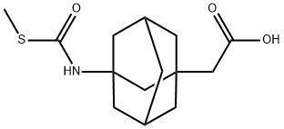 tricyclo[3.3.1.1~3,7~]decane-1-acetic acid, 3-[[(methylthi Struktur