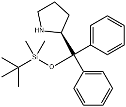 (S)-[(diphenyl)-t-butyldimethylsiloxymethyl]pyrrolidine Struktur