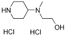 2-(Methyl-piperidin-4-yl-amino)-ethanoldihydrochloride Struktur