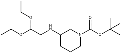 3-(2,2-DIETHOXY-ETHYLAMINO)-PIPERIDINE-1-CARBOXYLIC ACID TERT-BUTYL ESTER Struktur