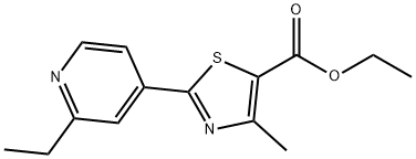 2-(2-ETHYL-PYRIDIN-4-YL)-4-METHYL-THIAZOLE-5-CARBOXYLIC ACID ETHYL ESTER Struktur