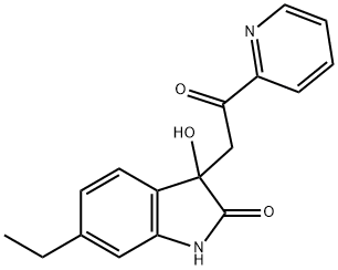 6-ETHYL-3-HYDROXY-3-(2-OXO-2-PYRIDIN-2-YL-ETHYL)-1,3-DIHYDRO-INDOL-2-ONE Struktur