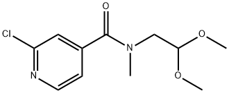 2-CHLORO-N-(2,2-DIMETHOXY-ETHYL)-N-METHYL-ISONICOTINAMIDE Struktur