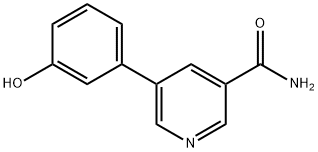 5-(3'-HYDROXYPHENYL)-PYRIDINE-3-CARBOXAMIDE Struktur