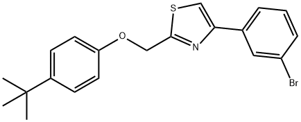 4-(3-BROMO-PHENYL)-2-(4-TERT-BUTYL-PHENOXYMETHYL)-THIAZOLE Struktur